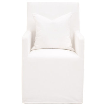 Shelter Slipcover Arm Chair with Casters