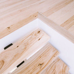 Bleached Southern Pecan stairs. - Wood Flooring