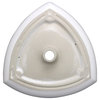 Countertop Triangle Vessel Bathroom Sink White Ceramic Sink