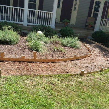 Regular concrete walkway