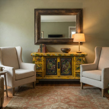 Vintage Chinese Yellow Lacquered Wood Credenza Sideboard Carved Scenic Panels ws
