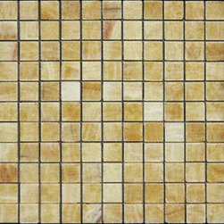 Pietra Naturale 1"x1" Jerusalem Stone Honey Onyx mosaic - Tile