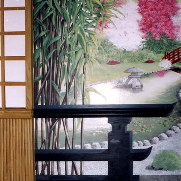 Japanese garden mural