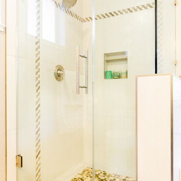 Pebble Tile Shower Pane