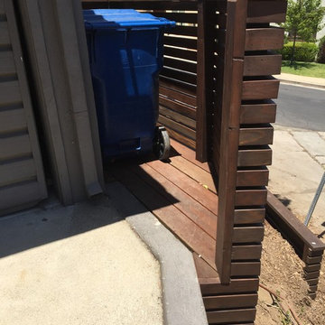 Narrow Back Yard with Steep Slope