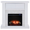 Kirben Electric Media Fireplace With Tile Surround