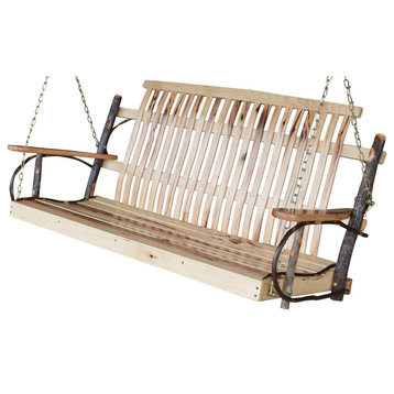 Hickory Porch Swing, Rustic Hickory, 4 Foot
