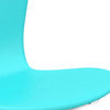 Modern Rocking Chair, Cantilever Chrome Base With Polypropylene Seat, Teal