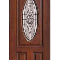 External Single Door 80 Fiberglass Brazos Eyebrow Oval Lite - Front Doors