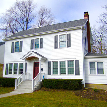 Exterior Remodel, Park Ridge, IL Colonial Home James Hardie Siding