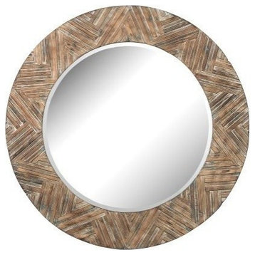 ELK Home 51-10162 Large Round Wood Mirror