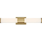 Nuvo Lighting - Nuvo Lighting 62/1602 Caper - 24 Inch 26W 1 LED Bath Vanity - Caper; LED Vanity; Brushed Brass with Frosted LensCaper 24 Inch 26W 1  Brushed Brass FrosteUL: Suitable for damp locations Energy Star Qualified: n/a ADA Certified: YES  *Number of Lights: Lamp: 1-*Wattage:26w LED Module bulb(s) *Bulb Included:Yes *Bulb Type:LED Module *Finish Type:Brushed Brass