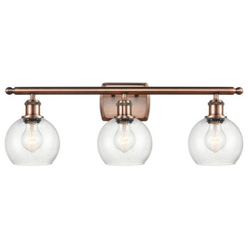 Innovations Lighting 516-3W-10-26 Athens Vanity Athens 3 Light - Antique Copper