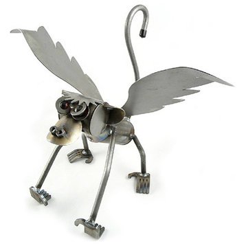 Flying Monkey Metal Garden Sculpture
