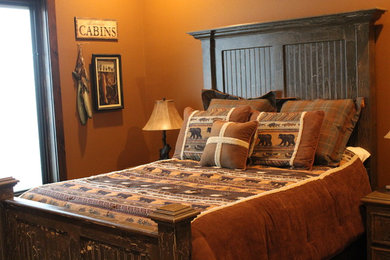 Mountain style bedroom photo in Other
