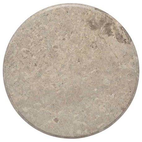 vidaXL Table Top Dining Table Top Replacement for Office Gray Ø23.6"x1" Marble