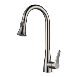 Agueda Kitchen Sink Faucet with Pullout Sprayer - Kitchen Faucets