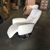 New York Recliner, Beige Ivory Leather