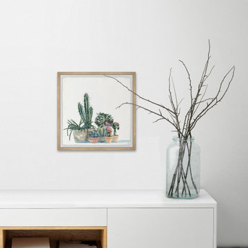 "Little Cacti Garden" Framed Painting Print