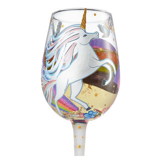 Peacock Super Bling Wine Glass by Lolita