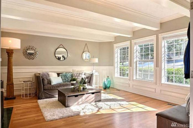 Home design - french country home design idea in Seattle