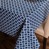 Nautical Blue Lattice Tablecloth 60X104