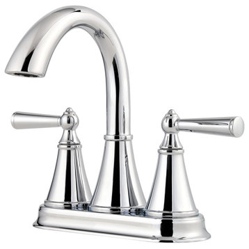 Saxton 2-Handle 4" Centerset Bathroom Faucet, Polished Chrome
