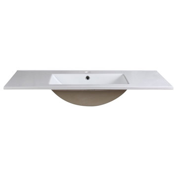 Fresca Allier 40" White Integrated Sink with Countertop