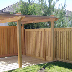 Overlapped Picture Frame Cedar Fence - Home Fencing And Gates