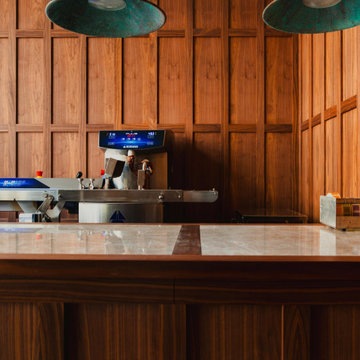 Barnaby Bars - Tottenham Court Road: Bespoke Shopfront, Interior Wall Paneling.