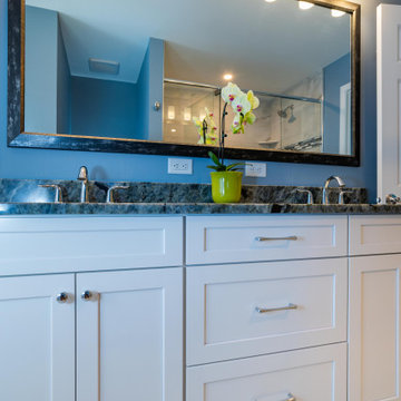Coty Award Winning Modern Primary Accessible Bath With Lemurian Blue Granite