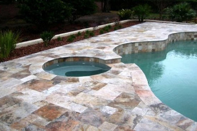Example of a trendy pool design in Birmingham