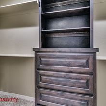 Our master bath & bedroom closets