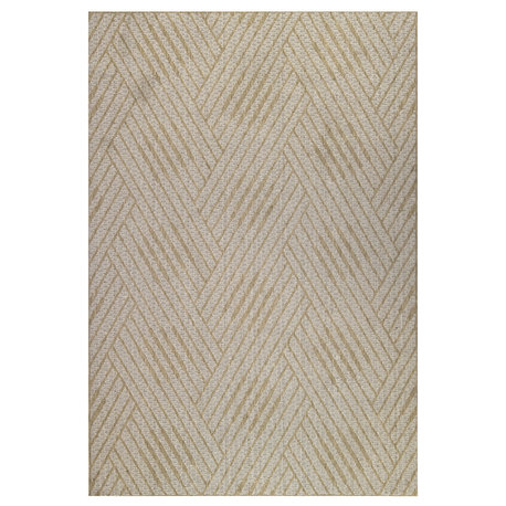 Maryland Abbel Indoor/Outdoor Area Rug, Brown, 6'6" x 9'10", Geometric
