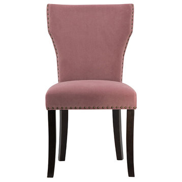 Upholstered Dining Chair, Pink