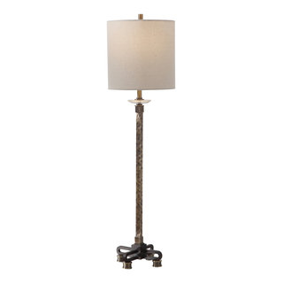 vintage Stiffel polished solid brass table lamp, 3-way switch 150 watts