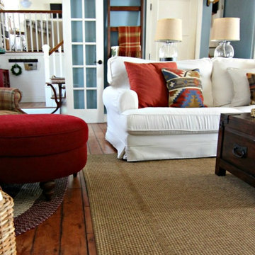 Ekeskog 3 Seater Slipcovers in Herringbone Ivory fabric