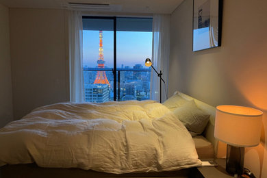 東京23区にあるおしゃれな寝室のレイアウト