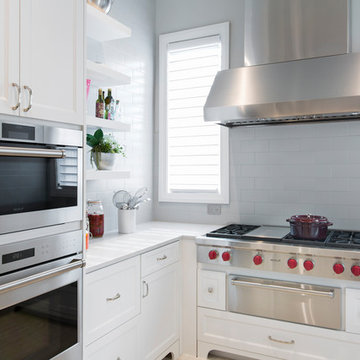 Transitional English Manor Prep Kitchen