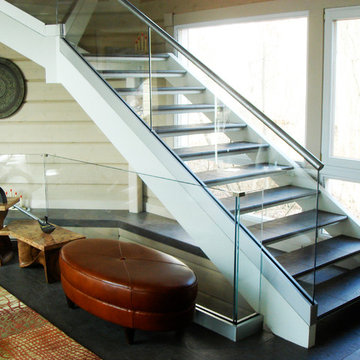Glass Railing-Glass in channel