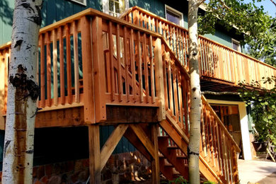Inspiration for a craftsman deck remodel in Denver