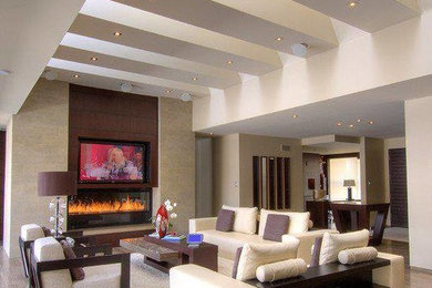 Example of a trendy family room design in Other