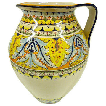 Tuscan Rampini Ceramics Large 1-Handled Orcio Decorative Urn