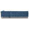 Hayes RAF Modular Sectional Chaise Sofa with Ottoman, Imperial Blue