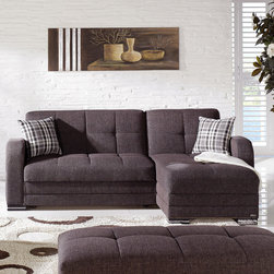 Kubo Andre Sectional Sofa in Dark Brown by Istikbal - Sectional Sofas