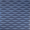 Wave lines Modern 3D illusion navy blue Wallpaper , 21 Inc X 33 Ft Roll