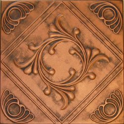 R 02 Styrofoam Ceiling Tile 20x20 - Antique Copper - Ceiling Tile