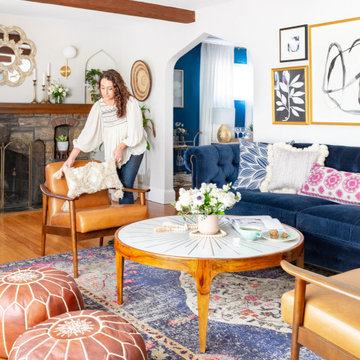 Modern Bohemian Tudor | Living Room