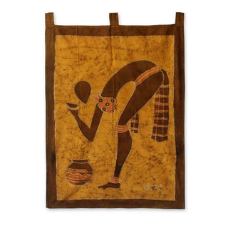 Long Cool Drink Batik Wall Hanging - Tropical - Tapestries - by