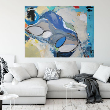 Proposed Art Placement- Art for Sale- "Flower Love Power" 48x60